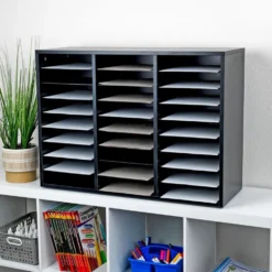 Really Good Stuff® Purple 27-Slot Mail Center With Purple Trays