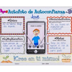 Really Good Stuff® Ready-To-Decorate® Spanish Growth Mindset Proud Of My #SELFIE Posters - Set of 24