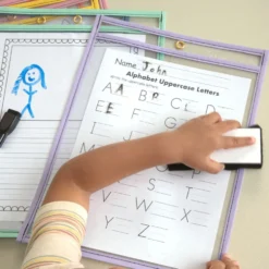 Really Good Stuff® Re-Markable™ Dry Erase Sleeves - Bold Vibes - 6 Colors
