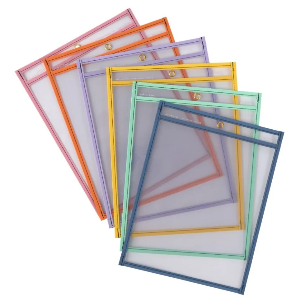 Really Good Stuff® Re-Markable™ Dry Erase Sleeves - Bold Vibes - 6 Colors