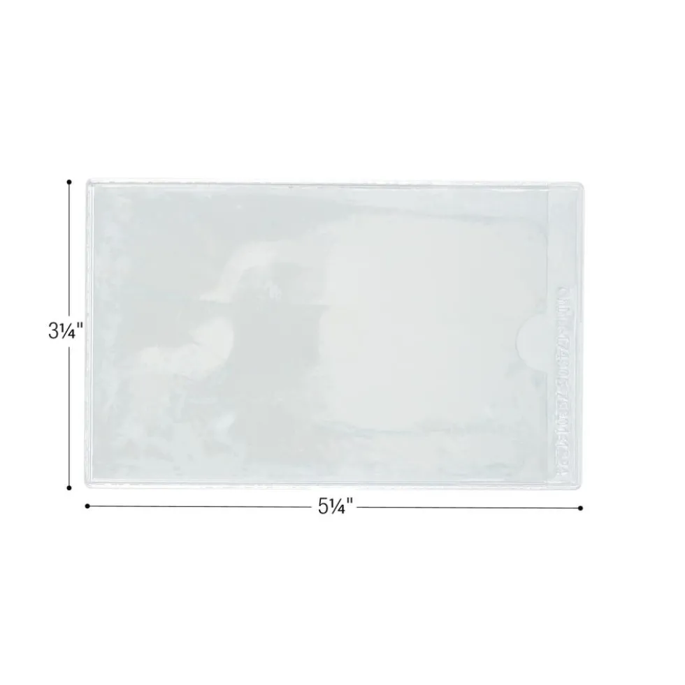 Really Good Stuff® Self Adhesive Vinyl Label Pockets- 5.25" x 3.25" - Set of 12