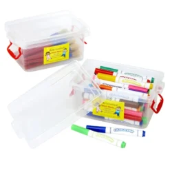 Really Good Stuff® Stackable Storage Tubs With Locking Lid