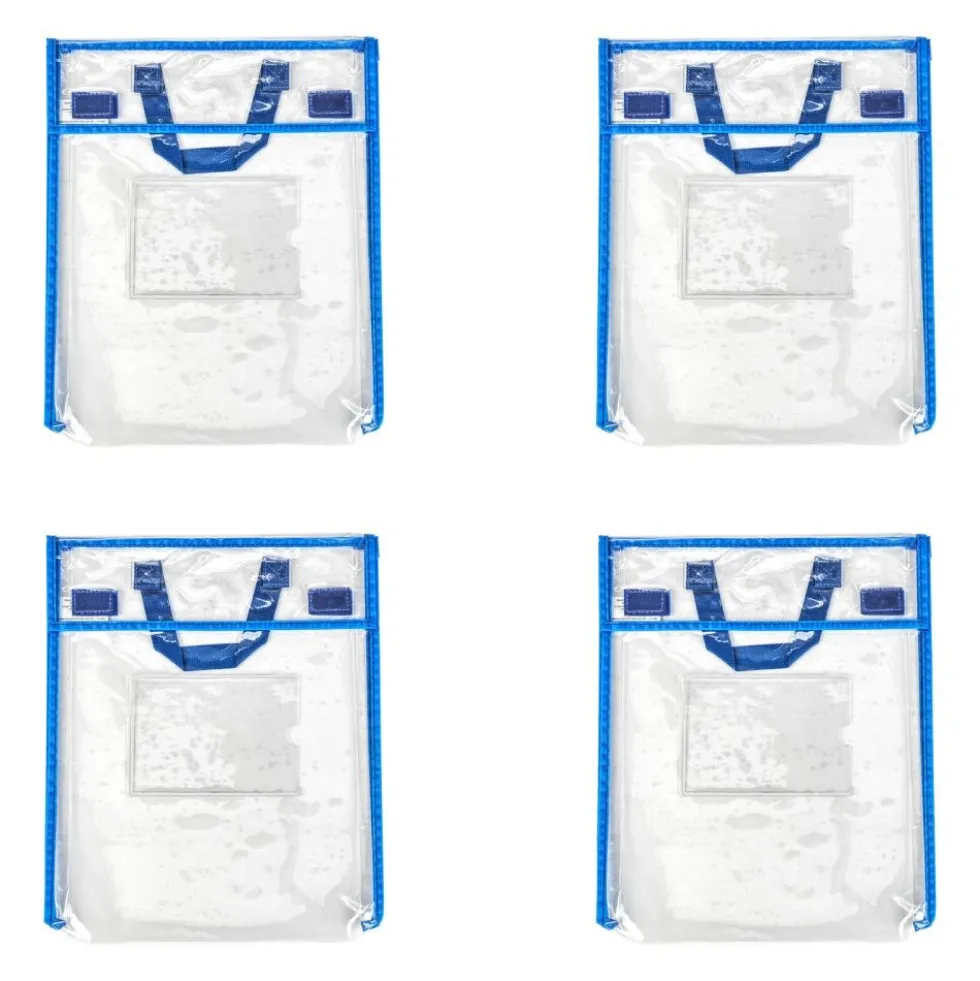 Really Good Stuff® Store More® Large Clear Book Pouch Cool and Calm - 4 Pack