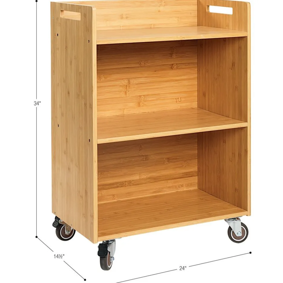 Really Good Stuff® Three Tier Shelf Storage with Black Durable Book & Binder Holders