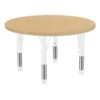 36" Round Activity Table with Adjustable Chunky Legs - Maple/White