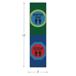 Sanitize Here Carpet Runner, 12' x 3'