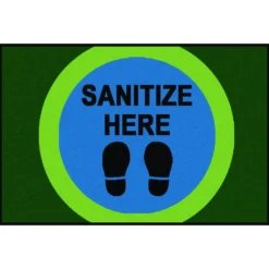 Sanitize Here Dot Rug, 4' x 6'