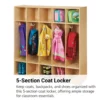 5-Section Coat Locker Ready to Assemble