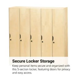 5 Section Locker with Doors