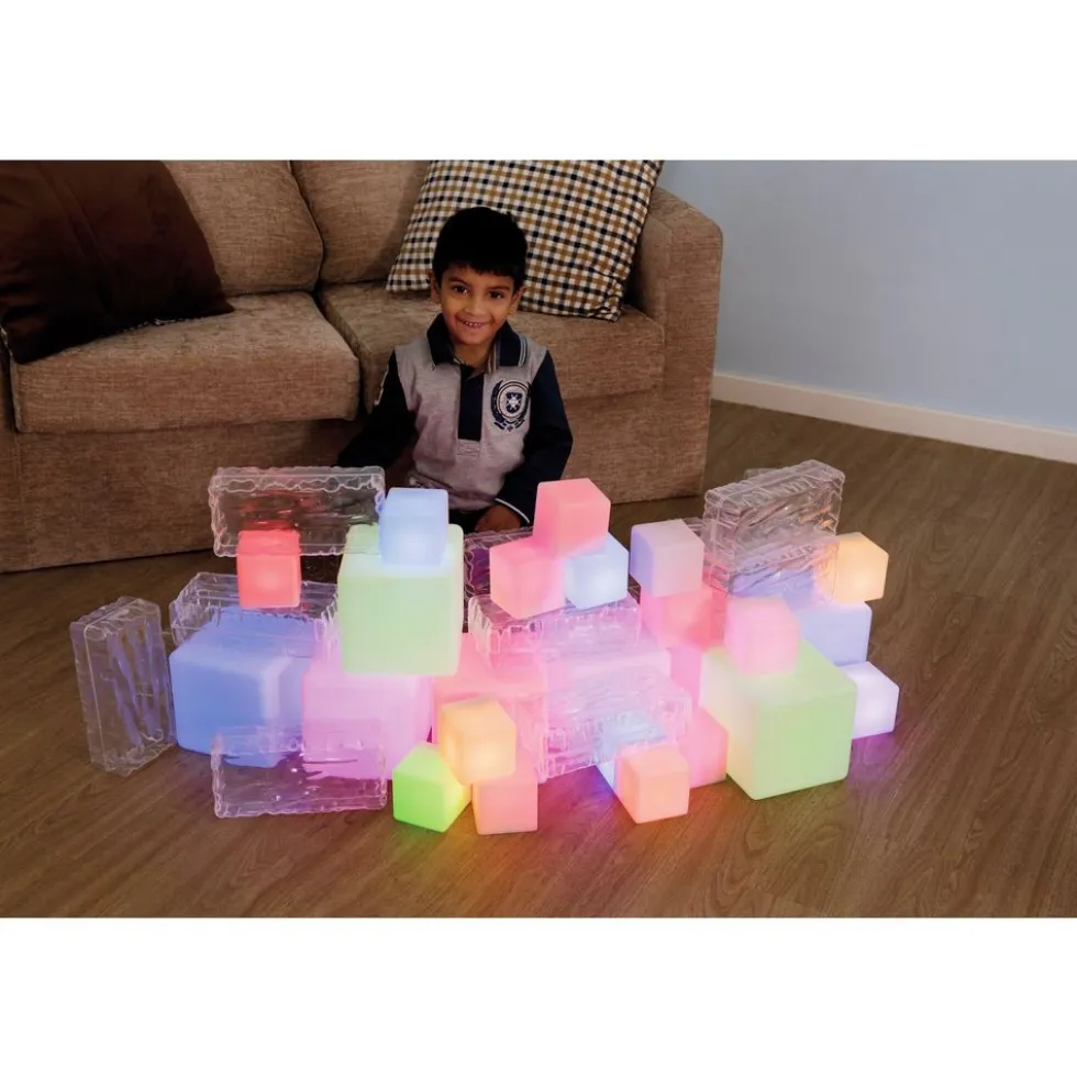 Sensory ICT Glow Construction Blocks - Set of 12