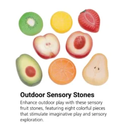 Sensory Outdoor Play Stones Fruit Set of 8