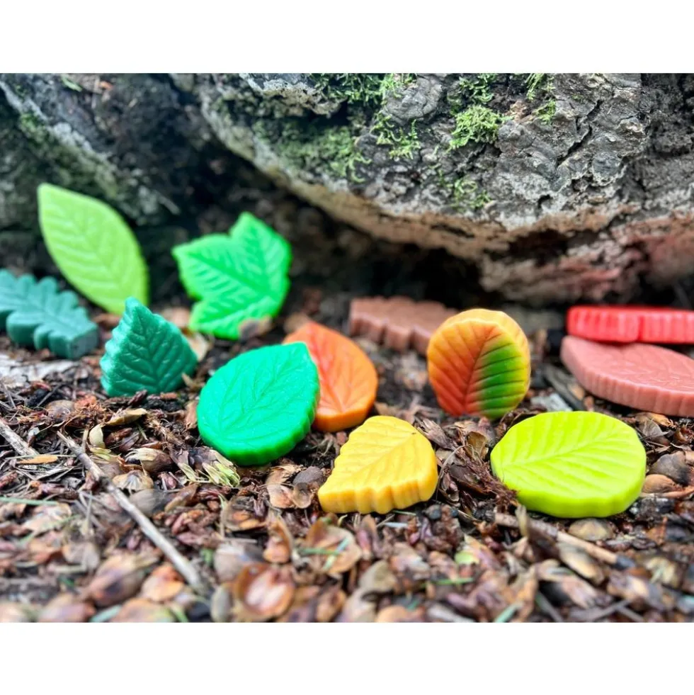 Sensory Play Stones - Leaves 12pcs