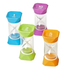 Set of 4 Sand Timers - 1, 2, 5, and 10 minutes