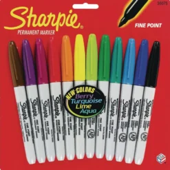 Sharpie® Multi-Colored Permanent Fine-Tip Markers - Set of 12