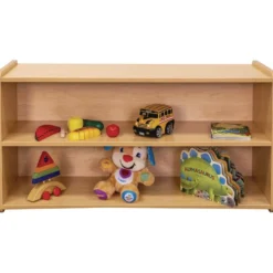 2-Shelf Storage Unit, 24"H - Maple/Maple, Assembled