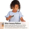 Silver Sensory Buttons - Set of 7