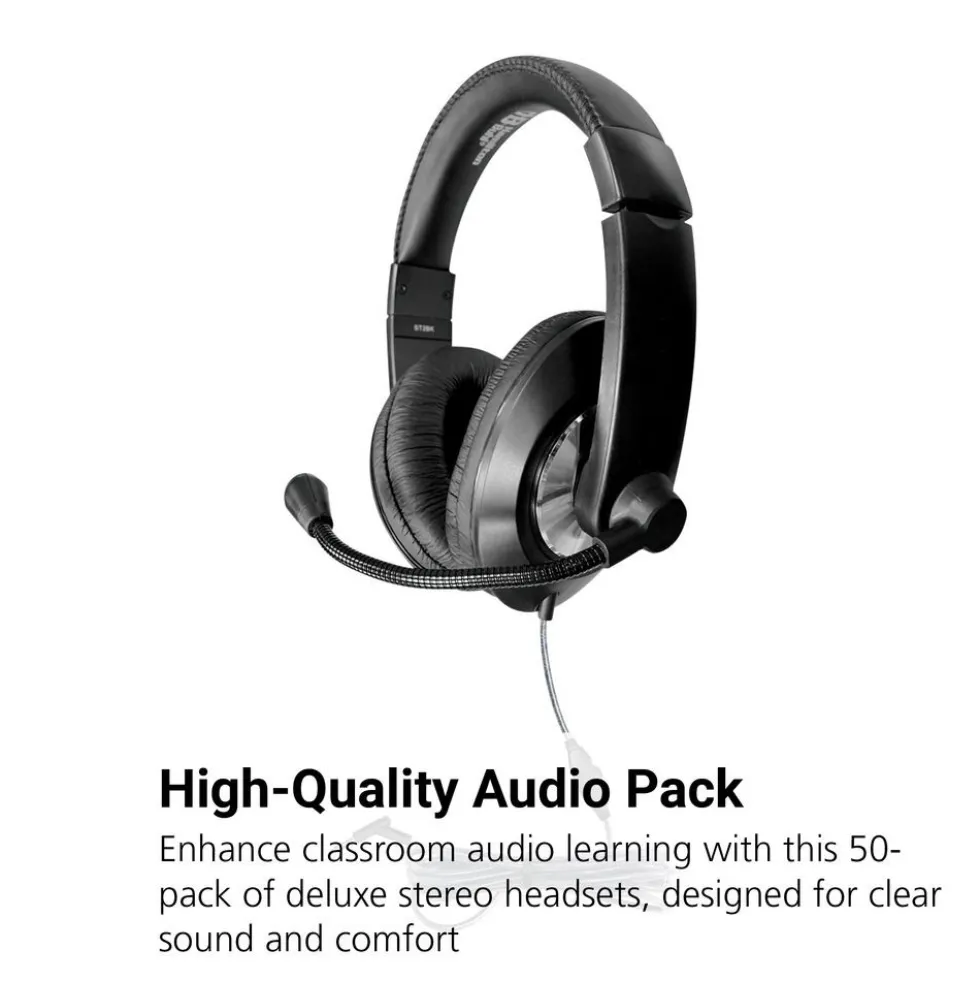 Smart-Trek™ Deluxe Stereo Headsets - 50 Pack
