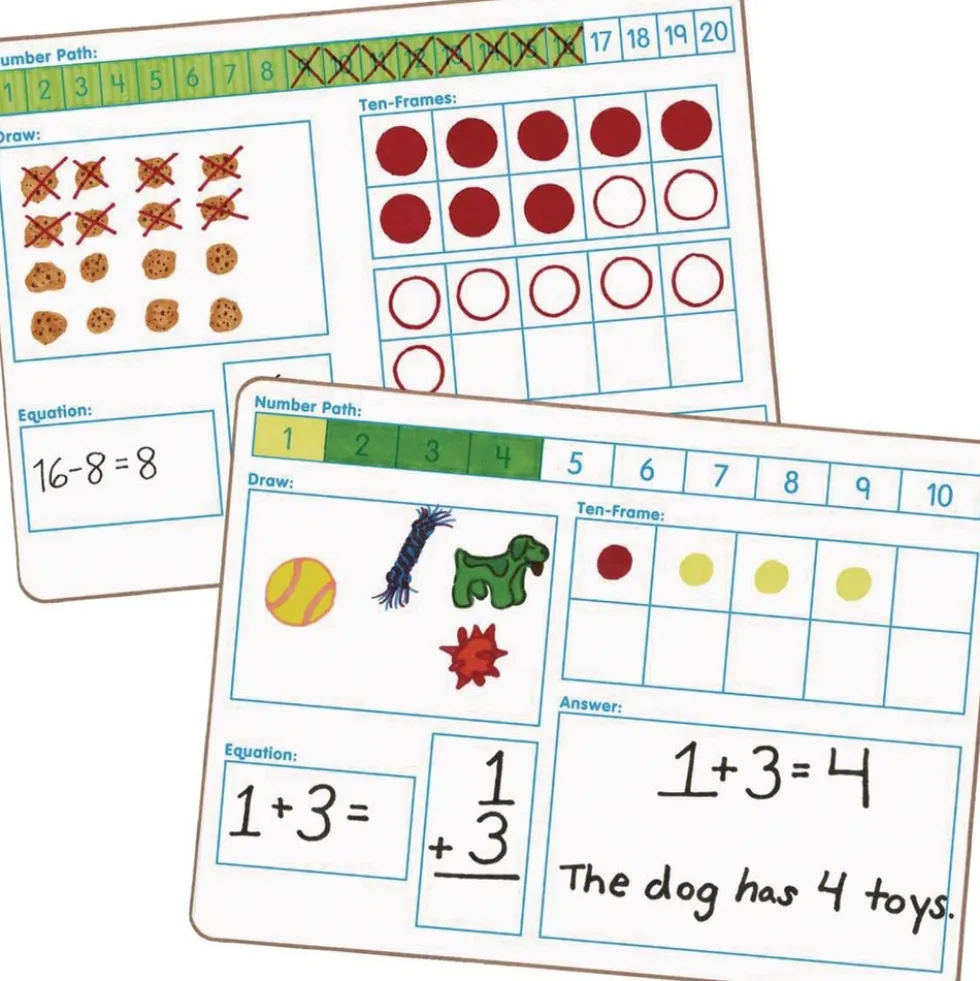 Solving Problems Two-Sided Dry Erase Boards Set - 6 Boards