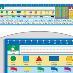 Spanish/English 120 Grid With Number Line Self-adhesive Vinyl Desktop Helpers™ - 24 helpers