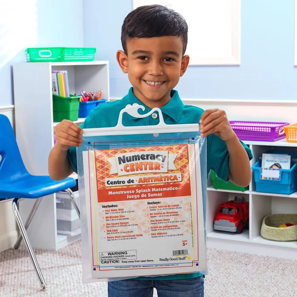 Spanish Monster Math Splash - Addition Numeracy Center Grade K+ (Centro de Aritmetica - Juego de Sumas)