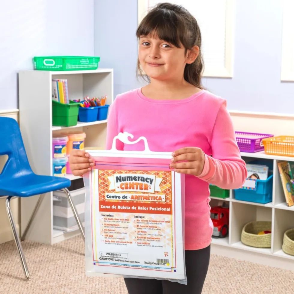 Spanish Place Value Spin Zone - Numeracy Center Grade 2+ (Centro de Aritmetica - Zona de Ruleta de Valor Posicional)