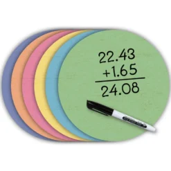 Spot On® Dry-Erase Desktop Writing Spots Painted Wood - 10.5"