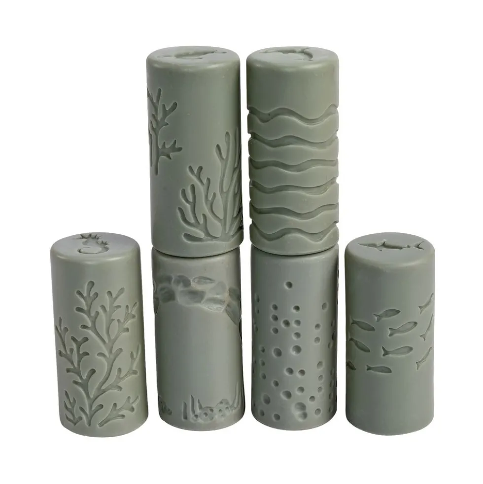 6 Stamper Rollers - Ocean Life - 12 Different Stampers