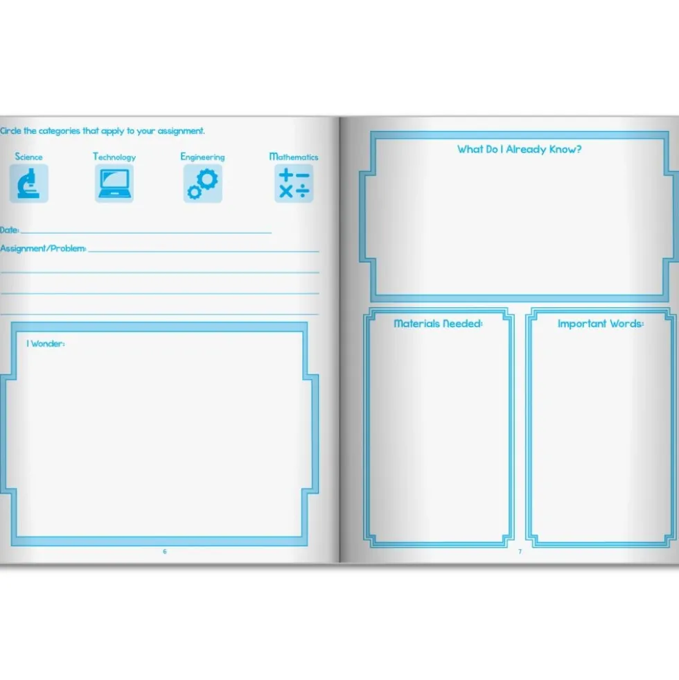 STEM Journals And Folders Kit - 12 folders, 12 journals