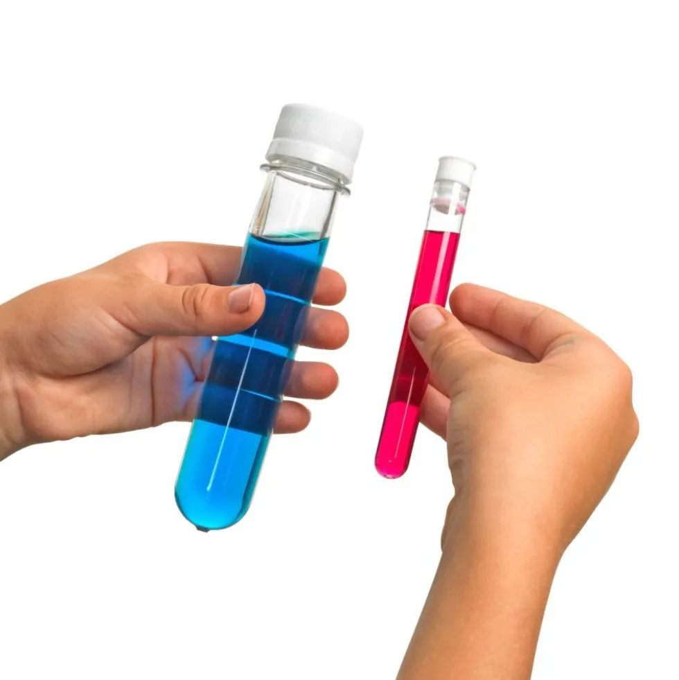 Steve Spangler Science® Large Plastic Test Tubes with Caps and Rack - 6 test tubes, 1 rack