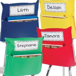 Store More® Grouping Chair Pockets - 8 chair pockets, 8 name tags
