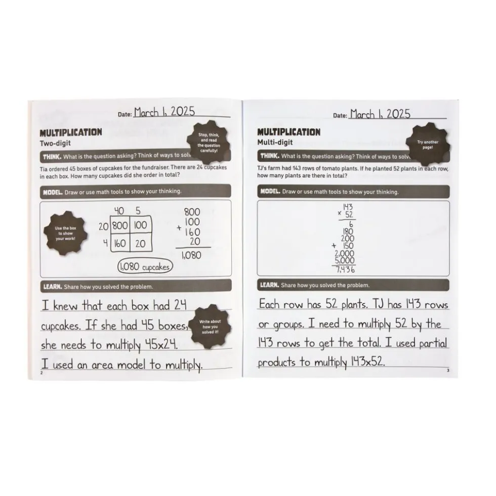 Think. Model. Learn.™ 4-5 Math Journals - Set of 12