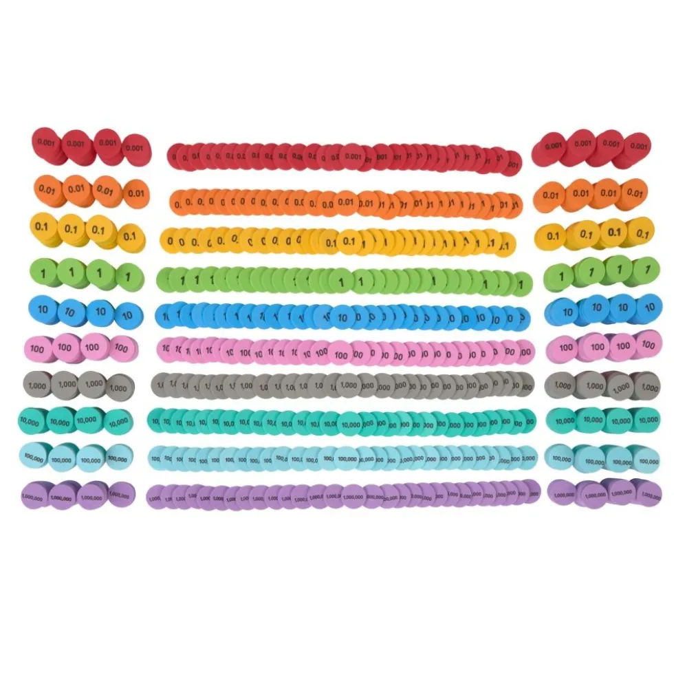 Think. Model. Learn.™ Place Value Discs - 10 Values,1000 Pieces