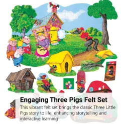 Three Little Pigs Felt Set