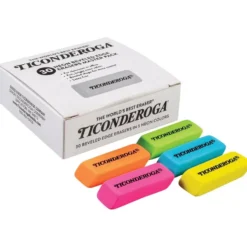 Ticonderoga® Neon Erasers - Set of 30