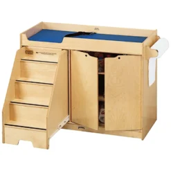 Toddler Birch Changing Table with Stairs