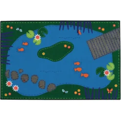 Tranquil Pond 3' x 4'6" Rectangle Kids Value Carpet
