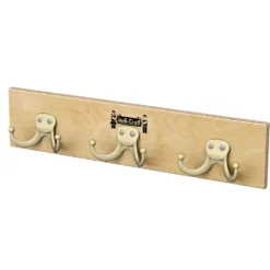 Wall-Mount Coat Rail - 18"W, 3 Hooks