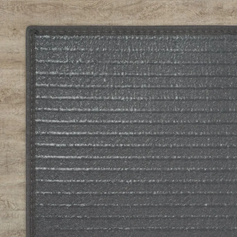 Water Mill 6' x 8'6" Indoor/Outdoor Rug in color Tungsten
