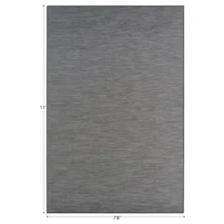 Water Mill 7'8" x 11" Indoor/Outdoor Rug in color Tungsten