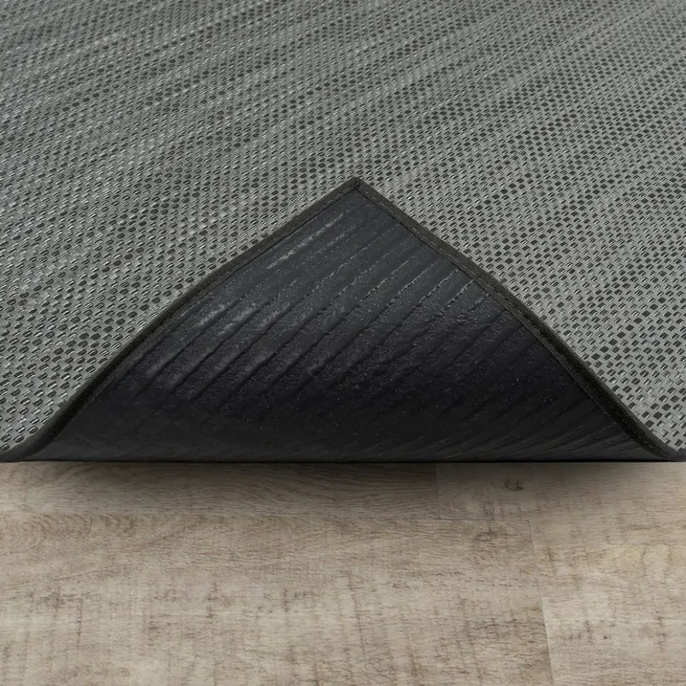 Water Mill 7'8" x 11" Indoor/Outdoor Rug in color Tungsten