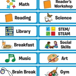 Whole-Class Visual Schedule Pocket Chart Refill Cards