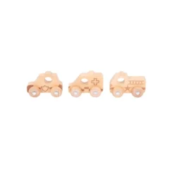 Wooden Vehicles, Set of 12 - Natural
