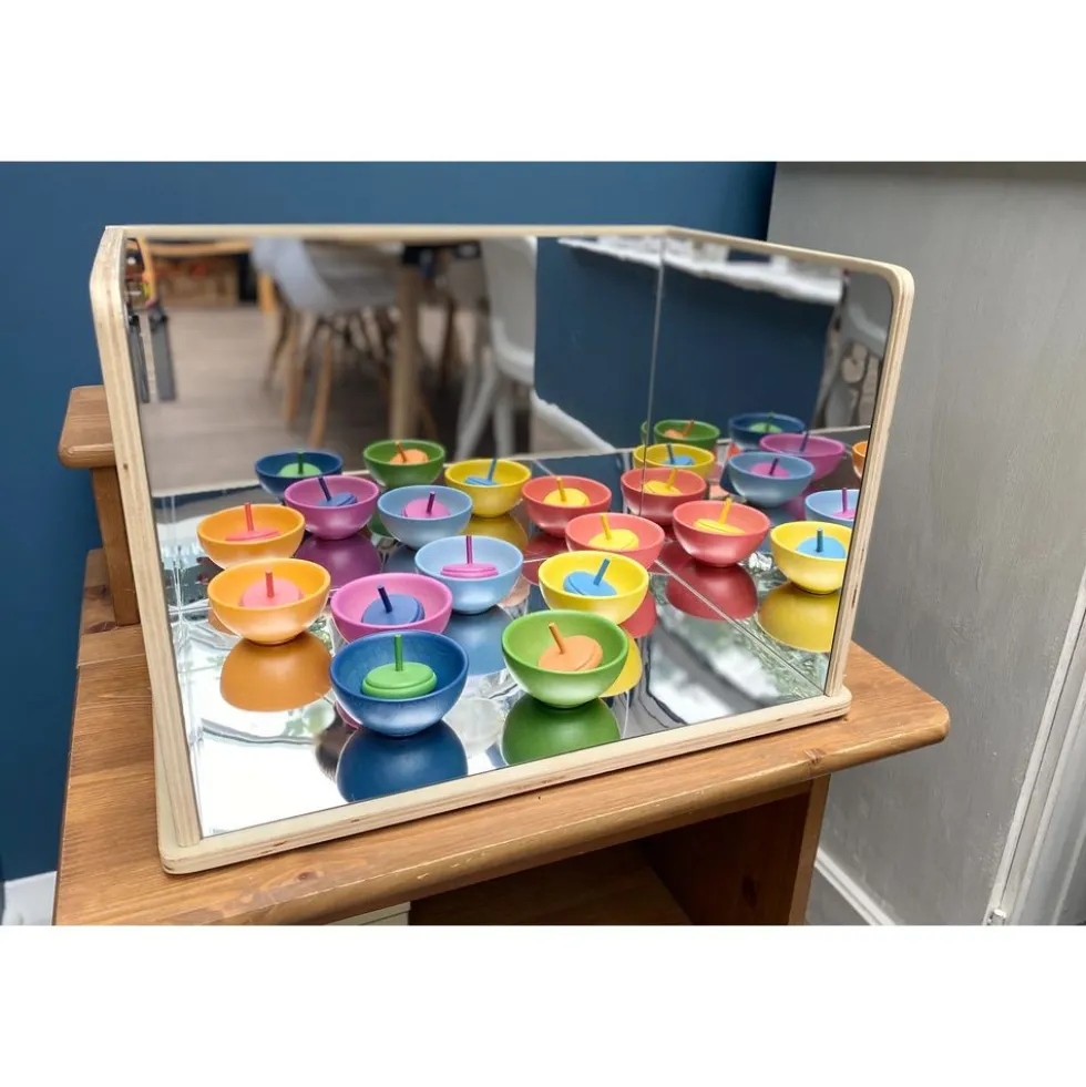 Wooden 5-Way Mirror