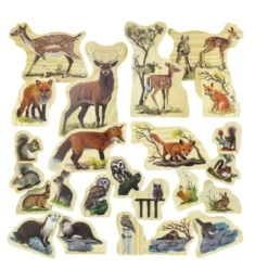 Woodland Animals Families Wooden Characters - 12pcs