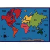 World Map 4' x 6' Rectangle Kids Value Carpet