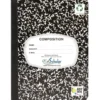 Writing Journal, 100 Sheets, Marble Black - Set of 12