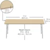 30" x 72" Rectangle Activity Table with Adjustable Swivel Glide Legs - Sanddrift/Silver