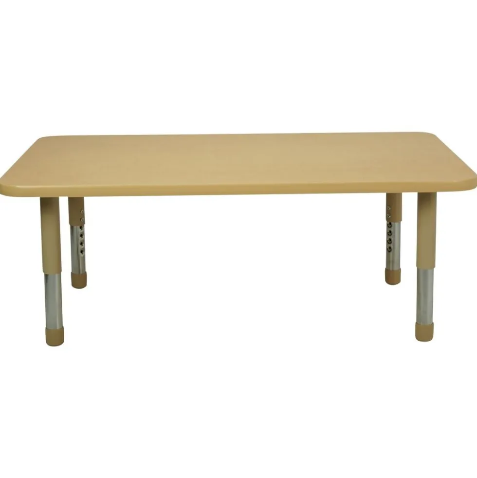 30" x 48" Rectangle Activity Table with Adjustable Tiny Tot Legs - Maple/Maple