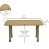 24" x 36" Rectangle Activity Table with Adjustable Tiny Tot Legs - Maple/Maple