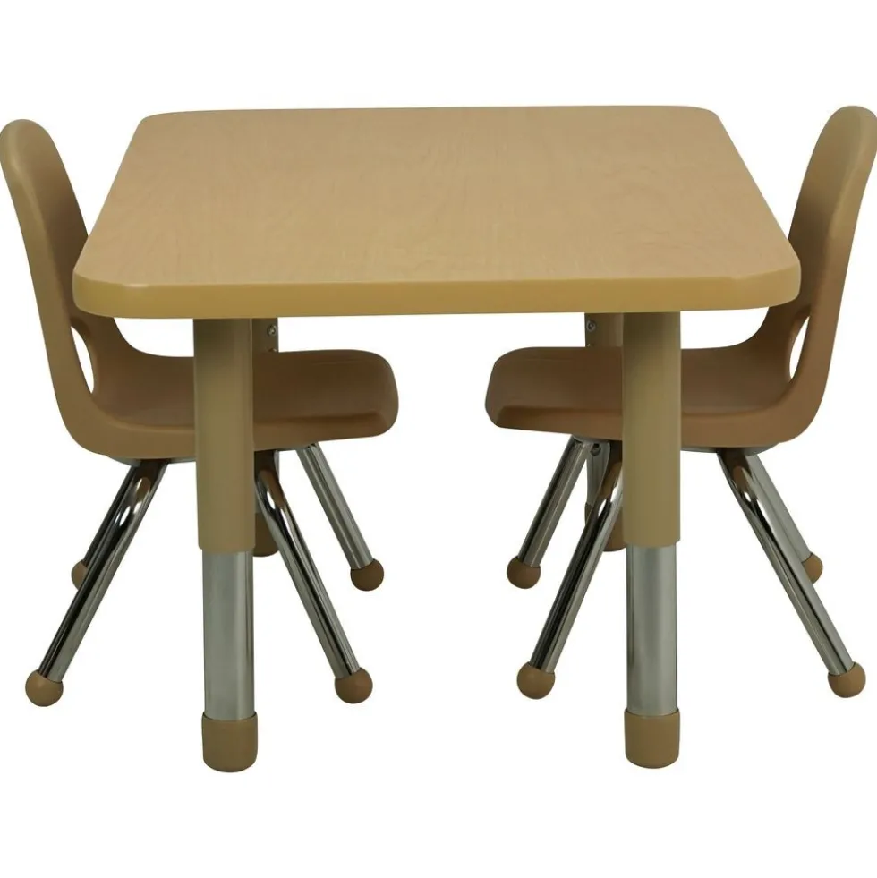 24" x 36" Rectangle Activity Table with Adjustable Tiny Tot Legs - Maple/Maple